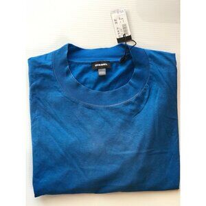 Diesel Men’s Blue Cotton T Gila Short Sleeve Oversized Casual T-Shirt
